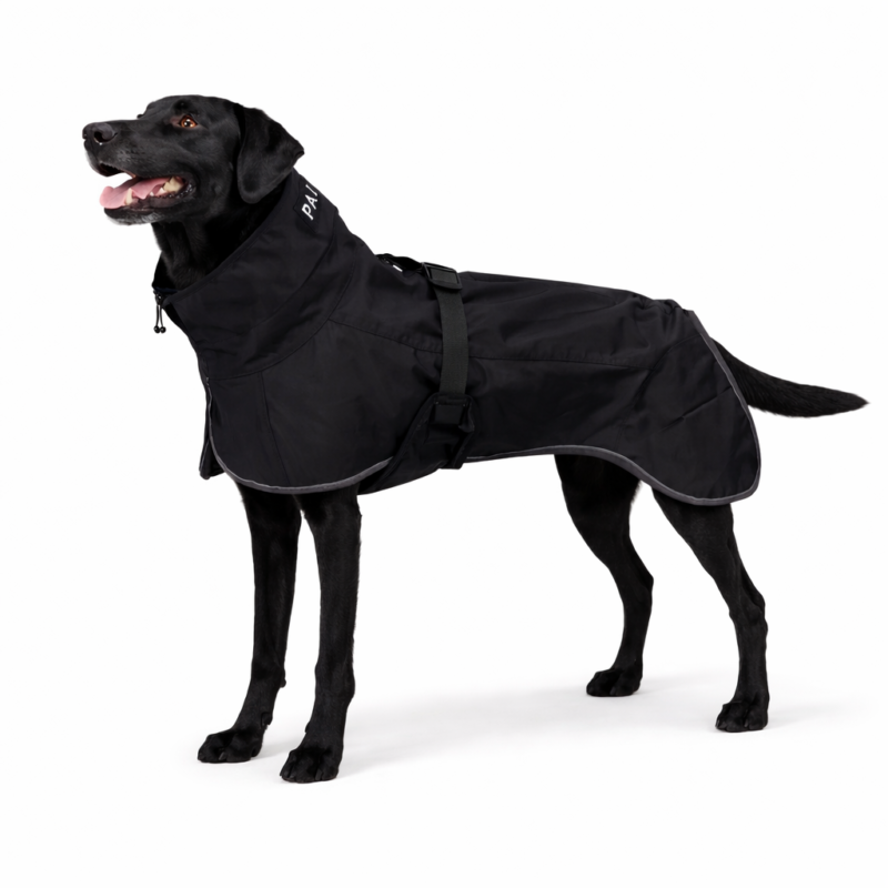 paikka koiran sadetakki musta